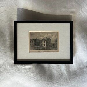 Framed antique print